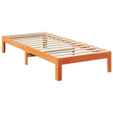 Family Bed Frame No Mattress Wax Brown 270x200 cm Solid Wood Pine 3324570