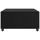 Coffee Table Black Oak 75 x 75 x 38 cm Engineered Wood 875482