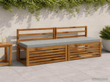 2-Piece Bench Cushions SOEST 100% Polyester Grey 949815