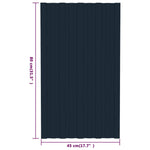 Roof Panels 36 pcs Galvanised Steel Anthracite 80x45 cm 317204