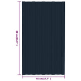 Roof Panels 12 pcs Galvanised Steel Anthracite 80x45 cm 317203