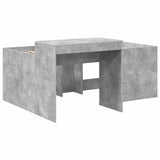 Kids'High Bed Frame with Desk Concrete Grey Engineered Wood 3422670