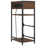Bedside Cabinet Brown Oak 40 x 27 x 76 cm Engineered Wood 859574