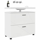 Bathroom Cabinet with Drawer High Gloss White 76.5 x 35 x 64 cm 883298