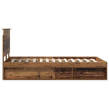 Bed Frame with Headboard Old Wood 120 x 200 cm Solid Pine Wood 3409388