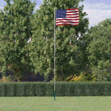 US Flag and Pole 6.23 m Aluminium 3147111