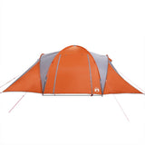 Family Tent Dome 6-Person Grey and Orange Waterproof 4009388