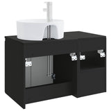 Bathroom Furniture Set 2 pcs Black Engineered Wood 3404075