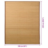 Rug Bamboo 160x230 cm Brown 245823