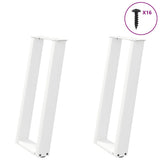 Console Table Legs U-Shaped 2 pcs White 38x cm Steel 4012781