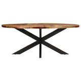 321676 Dining Table Oval 200x100x75 cm Solid Reclaimed Wood
