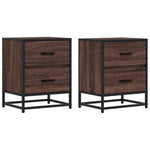 ZNTS Bedside Cabinets 2 pcs Brown Oak 40x31x50 cm Engineered Wood 848683