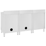 Commercial Kitchen Sink Cabinet 180x60x96 cm Stainless Steel 3058271