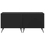 TV Cabinet Black Engineered Wood 897556