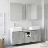Bathroom Cabinet Set 5 pcs Concrete Grey Engineered Wood 3406410
