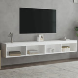 TV Cabinets with LED Lights 2 pcs White 100x30x30 cm 837156