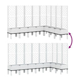 Garden Planter with Trellis White 200x160x142 cm PP 367944