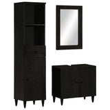 3 Piece Bathroom Furniture Set Solid Wood Mango 3310019