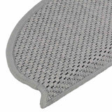 ZNTS Stair Mats Self-adhesive Sisal-Look 30 pcs 65x21x4 cm Silver 3365871