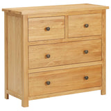 Chest of Drawers 80x35x75 cm Solid Oak Wood 289197