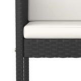 Garden Bar Set Black with cream white cushions 3095386