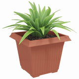 Square Flower Pot 6 pcs Brick Red 43 x 43 x 33.5 cm Plastic 42020333
