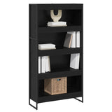 Book Cabinet 2 pcs Black Oak 80 x 30 x 155 cm Engineered Wood 3403004