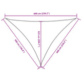 Sunshade Sail Oxford Fabric Triangular 5x6x6 m Cream 135236