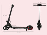 Folding Electric Scooter for Kids, with Dual Brakes, Front Suspension, LED Colourful Lights, Black T3398P349453
