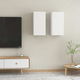 TV Cabinets 2 pcs White 30.5x30x60 cm Engineered Wood 803327