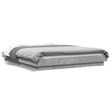 Bed Frame without Mattress Concrete Grey 150x200 cm King Size 3281185