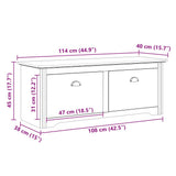 Hallway Bench BODO White and Brown 114x40x45 cm 4016870