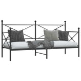 Day Bed without Mattress Black 90x190 cm Steel 4104667