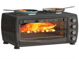 36L Small Oven with 2 Hot Plates, Countertop Toaster Oven, Grill, Roast, Bake, Boil, with Timer, T3398P344216