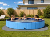 Pool Ground Mat 49 pcs 408 cm Round EVA Foam Grey 42042643