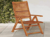 Reclining Folding Garden Chairs 2 pcs Solid Wood Acacia 367699