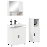 Bathroom Furniture Set 3 pcs White Engineered wood & Metal 3392943