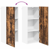 Hanging Cabinet Smoked Oak 40 x 31 x 100 cm Engineered Wood 884342
