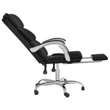 Reclining Office Chair Black Faux Leather 349799