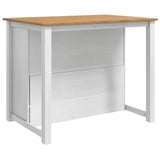 Kitchen Trolley PANAMA 2 pcs White and Honey Wax Solid-Pine 3425389