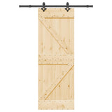 Sliding Door NARVIK Natural and Black 70 x 210 cm 3445227