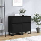 Sideboards 2 pcs Black 40x35x70 cm Engineered Wood 831167