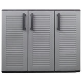 Garden Storage Cabinet Grey and Black 102x37x84 cm PP 151820