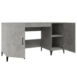 Desk Concrete Grey 140x50x75 cm Engineered Wood 812775