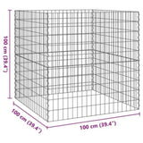 Square Composter 100 x 100 x 100 cm Iron 42010831