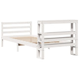 Bed Frame without Mattress White 90x200 cm Solid Wood Pine 3305821