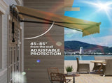 2.5 x 2m Electric Awning with Remote Controller, Aluminium Frame DIY Retractable Awning, UV30 Sun T3398P327949