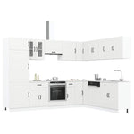 ZNTS 14 Piece Kitchen Cabinet Set Kalmar White Engineered Wood 3314971