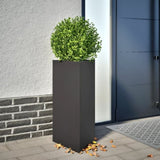 ZNTS Garden Planter Black Triangular 40x34.5x70 cm Steel 851157