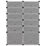 Shoe Rack Black 94x37x125 cm PP 340565
